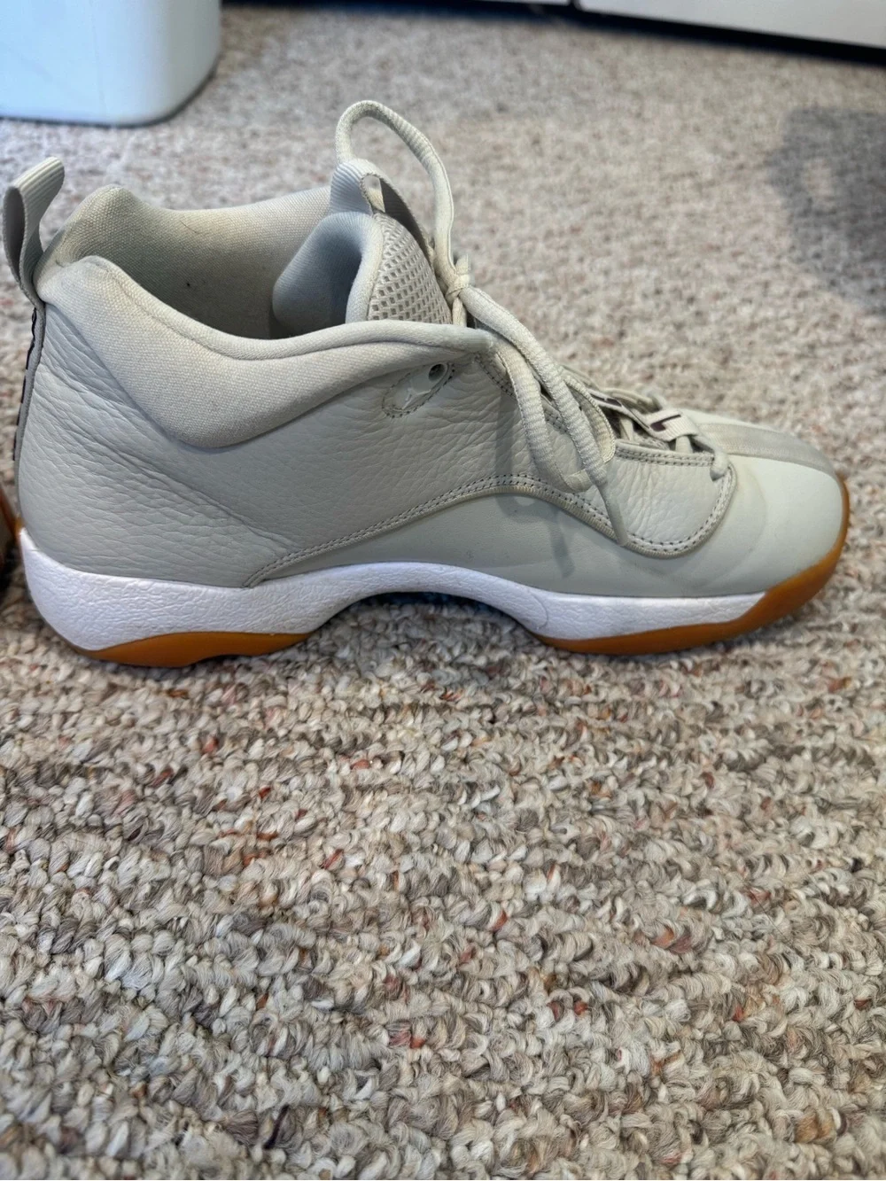 Jordan Light Gray and Gum Low-Top Sneakers